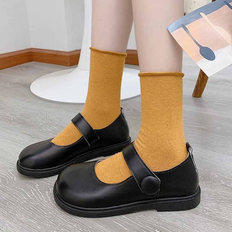 

Simple Round Toe Mary Jane Flats, Black