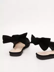 2025 Autumn New Slip-On Casual Slip-On Shoes With Bow Tie, Black, Versatile Comfortable Elegant Flat For Women