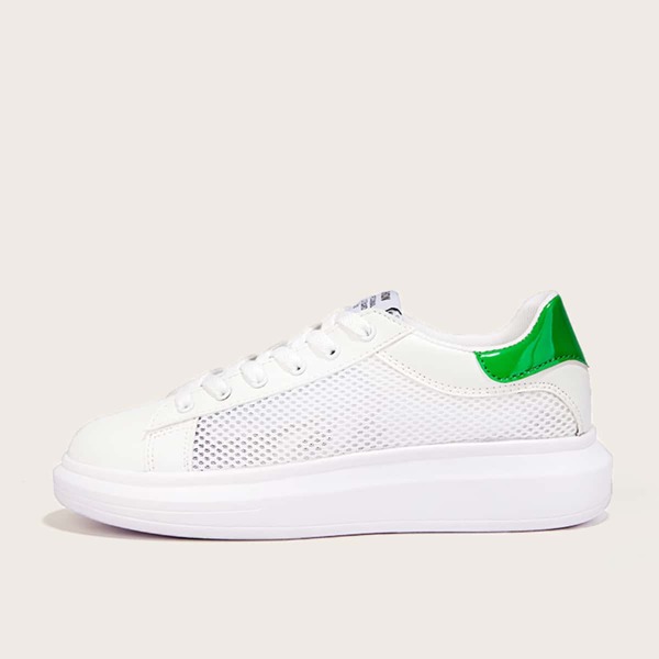 

Lace Up Front Breathable Skate Shoes, White