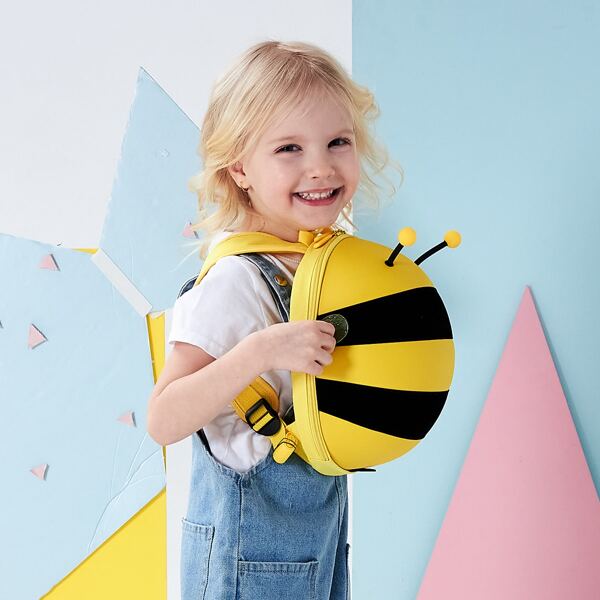 

Kids Cartoon Bee Design Backpack, Yellow