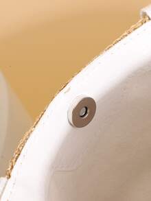 Straw Tote Bag - Khaki - View 3