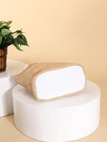 Straw Tote Bag - Khaki - View 4