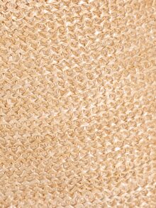 Straw Tote Bag - Khaki - View 7