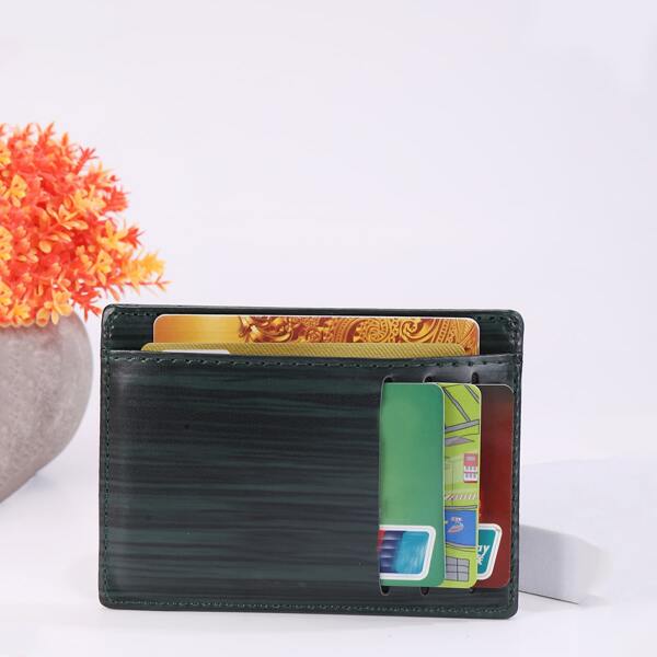 

Men Minimalist Card Holder, Dark green