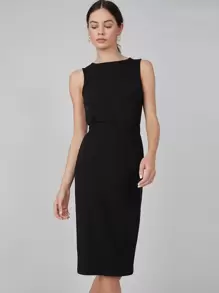 MOTF PREMIUM SLIM RIBBED TOP & SKIRT SET - Black - View 6