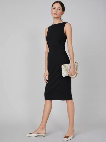 MOTF PREMIUM SLIM RIBBED TOP & SKIRT SET