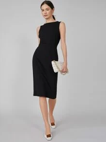 MOTF PREMIUM SLIM RIBBED TOP & SKIRT SET - Black - View 8