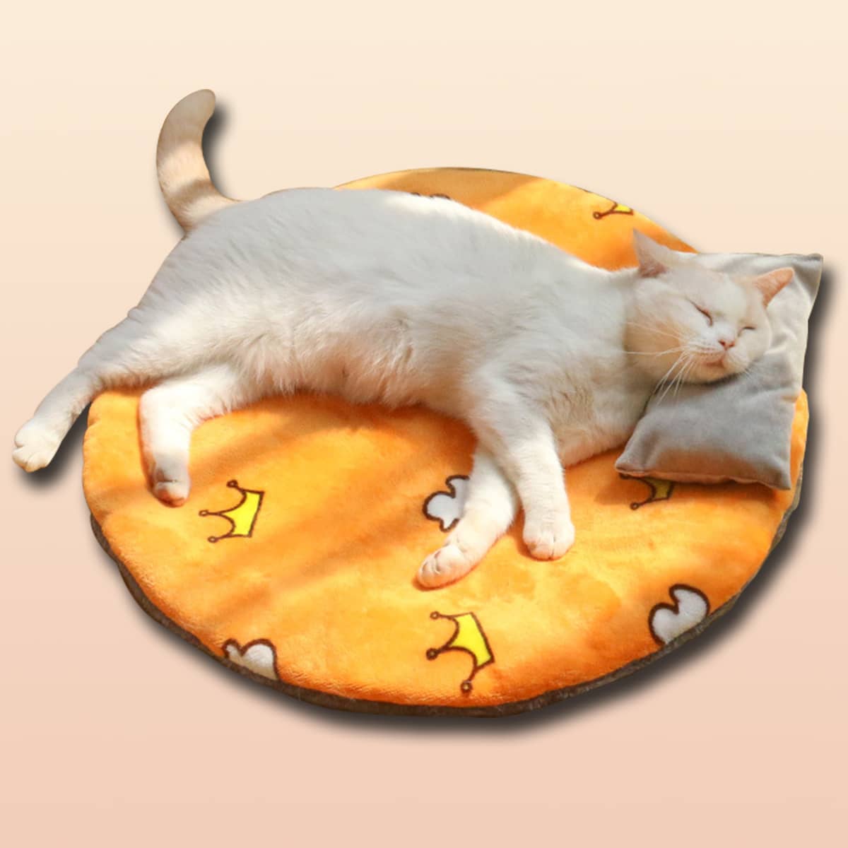 

Crown & Duck Print Pet Mat, Orange