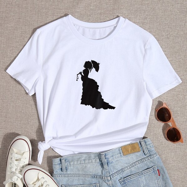 

Figure Graphic Tee, White