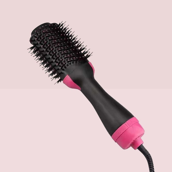 

2 In 1 Hair Brush Blow Dryer Straightener & Curler, Black
