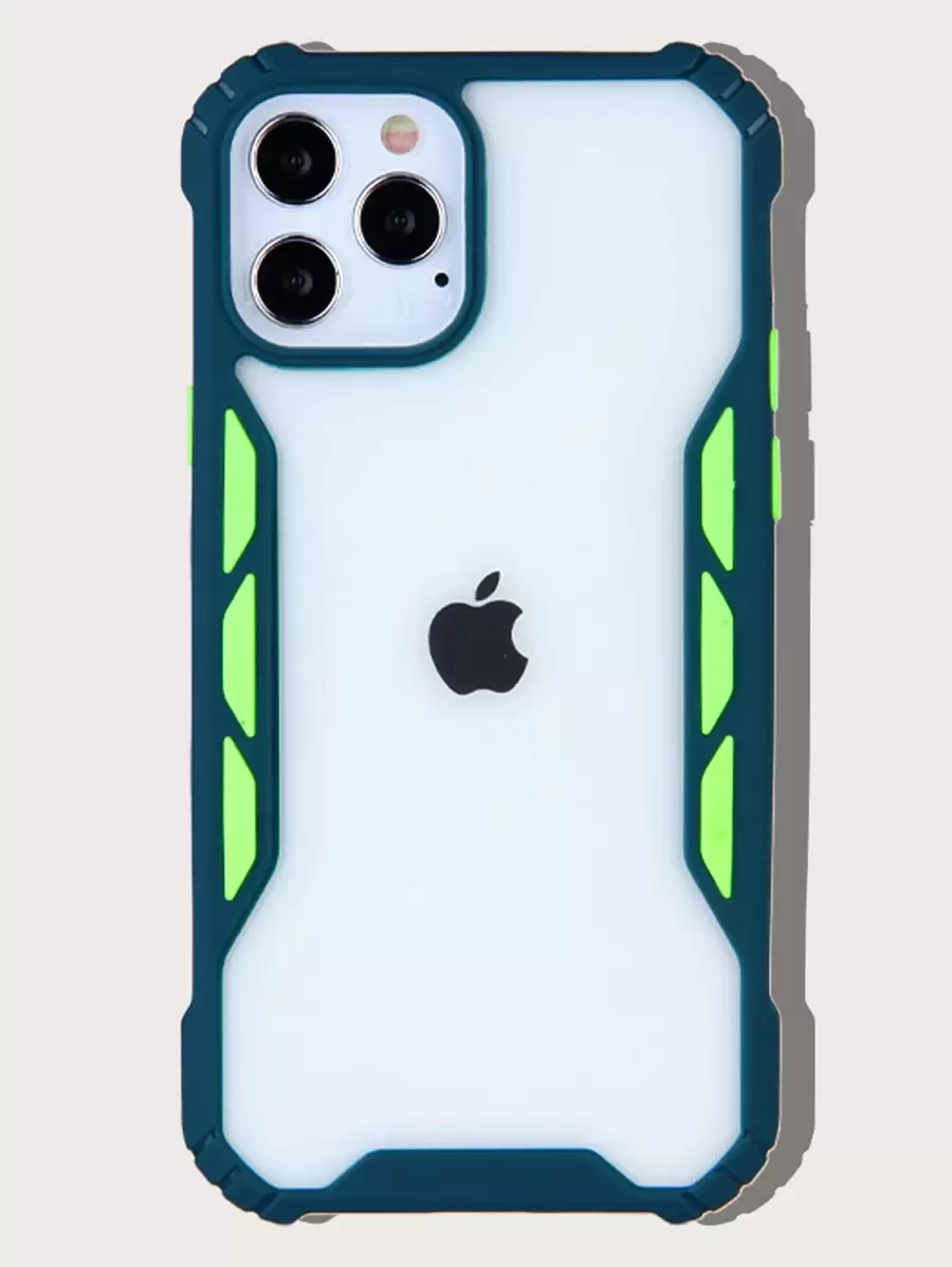コントラストトリム iPhone用 ケース - ダークグリーン - チェックする 1