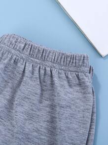 男孩標語圖案T恤帶褲子睡衣套裝 - 彩色 - 查看 3