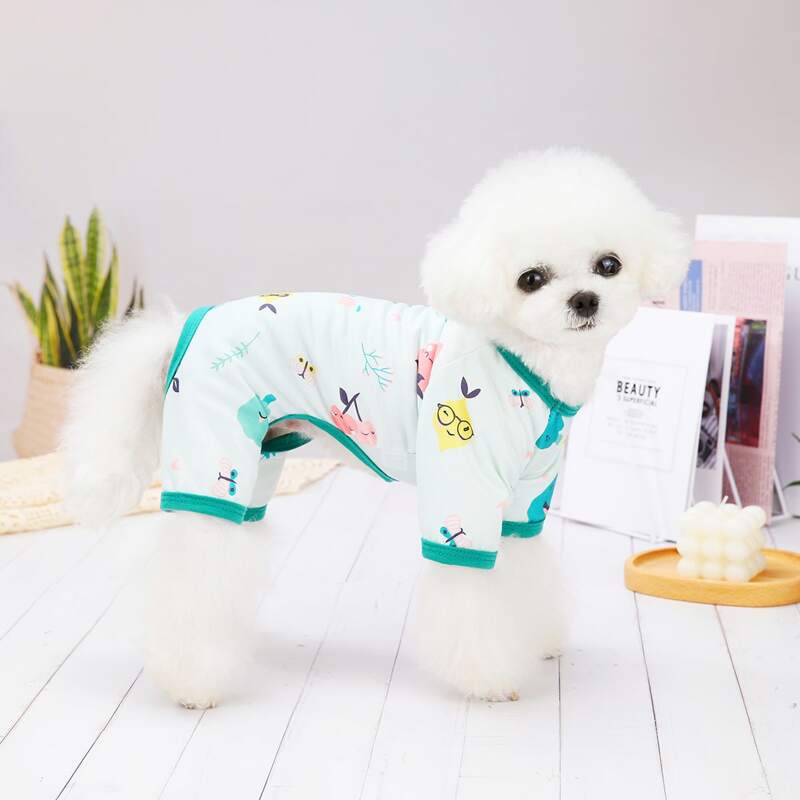 

Cartoon Graphic Pet Pajama, Green
