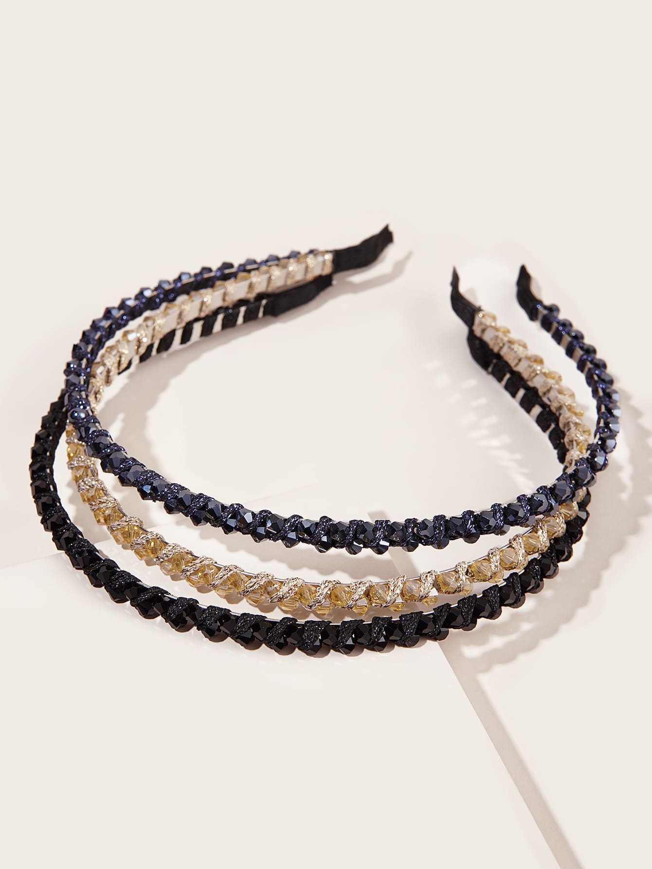 3pcs Elegant & Versatile Thin Headband With Rhinestone & Bead Decor, Ideal For Going Out, Anti-Slip Hairband For Washing Face, Headband Royal,Hairband,Hair Hoop Headbands Hair Accessories Head Accessories