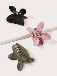 3 Kẹp Tóc Nơ Mờ Với Công Suất Lớn, Thiết Kế Đơn Giản Cho Nữ, Tuyệt Vời Cho Tóc Đuôi Ngựa, Tóc Updo, Vuốt Tóc, Kích Thước Lớn - Nhiều màu - Xem 2