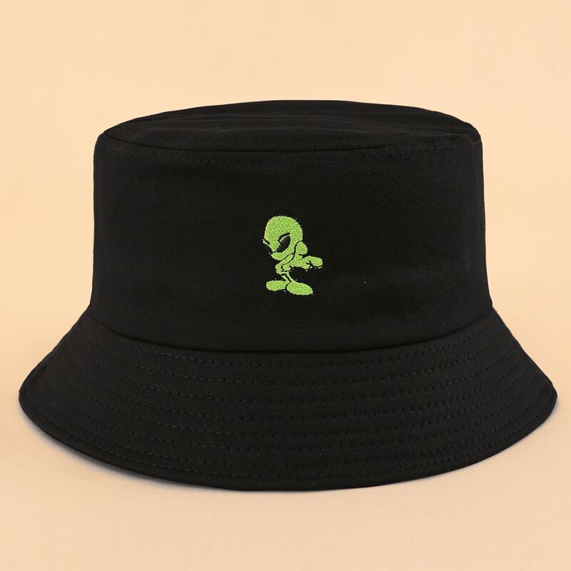 

Alien Embroidery Bucket Hat, Black