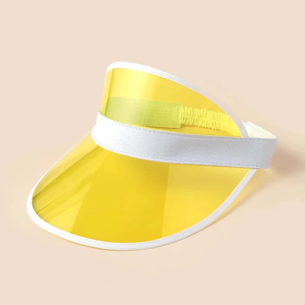 

Contrast Binding Visor Hat, Yellow