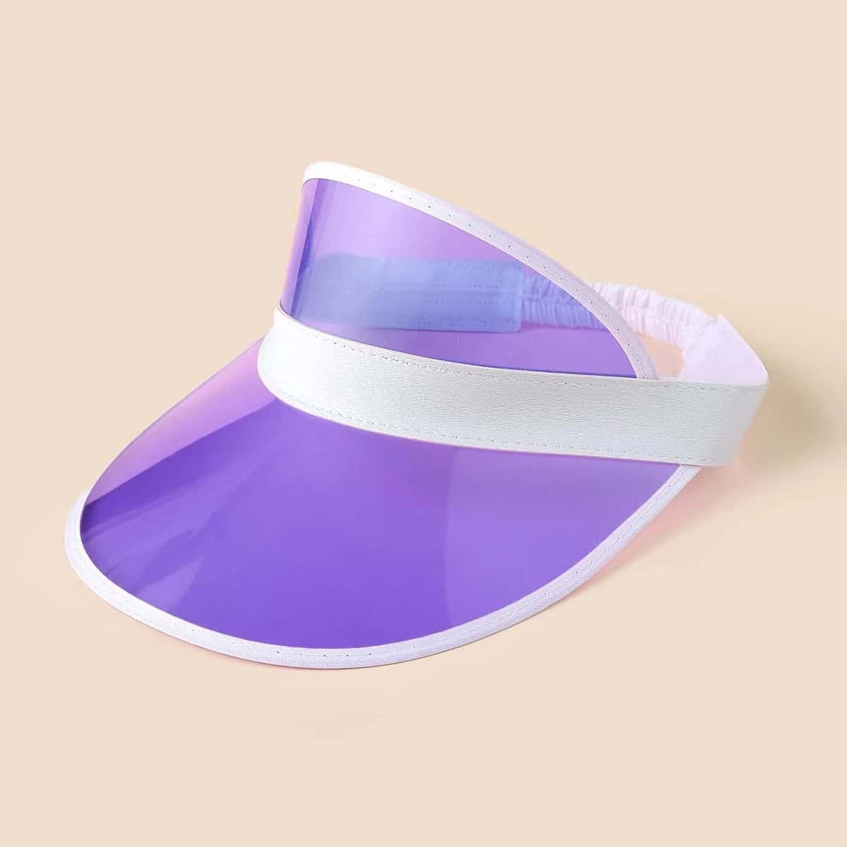 

Contrast Binding Visor Hat, Purple