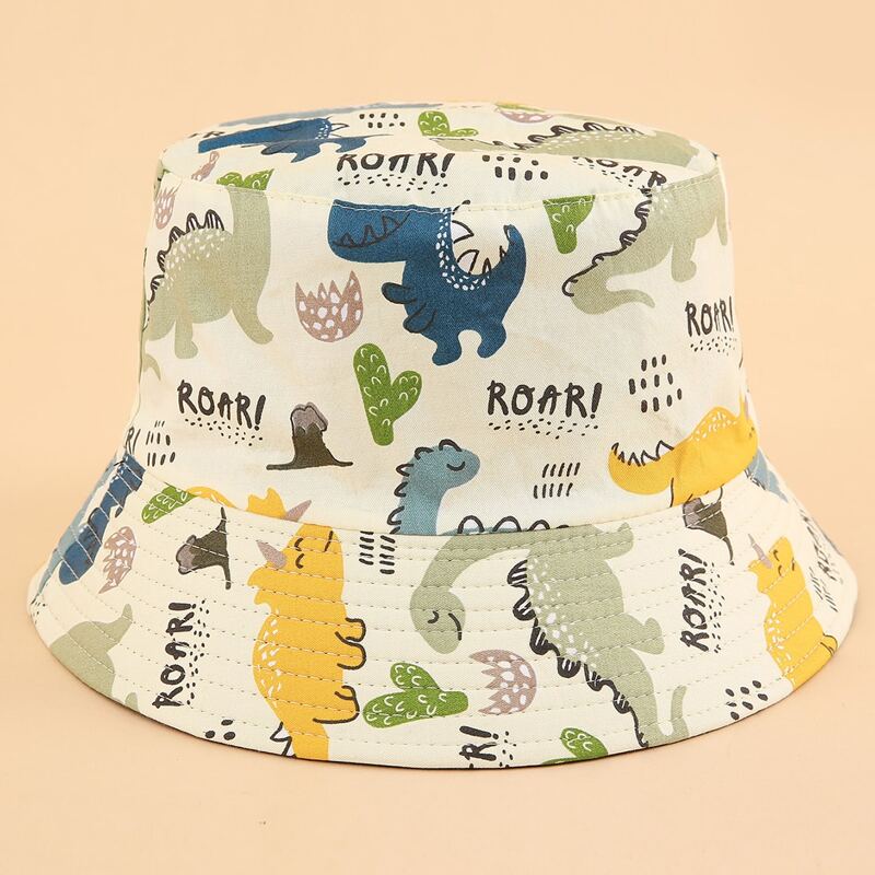 

Cartoon Print Bucket Hat, Multicolor