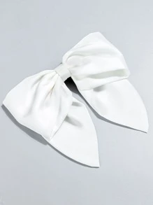 蝴蝶结装饰发夹，可爱情人节发饰，发夹，发卡，爪夹，发爪，学生用品，优雅，学院风，女士冬季穿搭，蝴蝶结，头饰，发卡 - 白色 - 查看 3