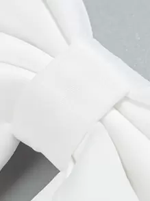 蝴蝶结装饰发夹，可爱情人节发饰，发夹，发卡，爪夹，发爪，学生用品，优雅，学院风，女士冬季穿搭，蝴蝶结，头饰，发卡 - 白色 - 查看 4