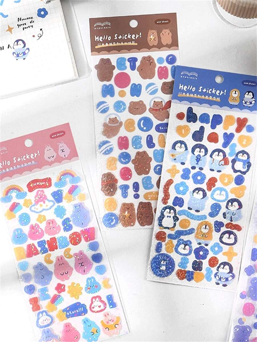 1pc Cartoon Graphic Random Sticker - Multicolor - View 1