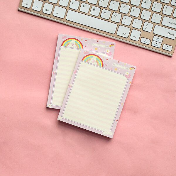 

1pc Cartoon Graphic Memo Pad, Multicolor