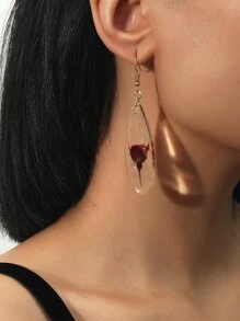 Bông tai thả trang trí hoa - Trong sáng - Xem 1