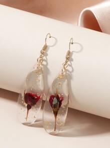 Bông tai thả trang trí hoa - Trong sáng - Xem 3