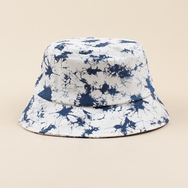 

Tie Dye Pattern Bucket Hat, Navy blue