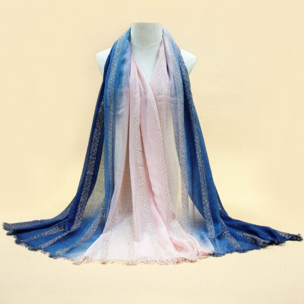 

Raw Hem Colorblock Scarf, Multicolor