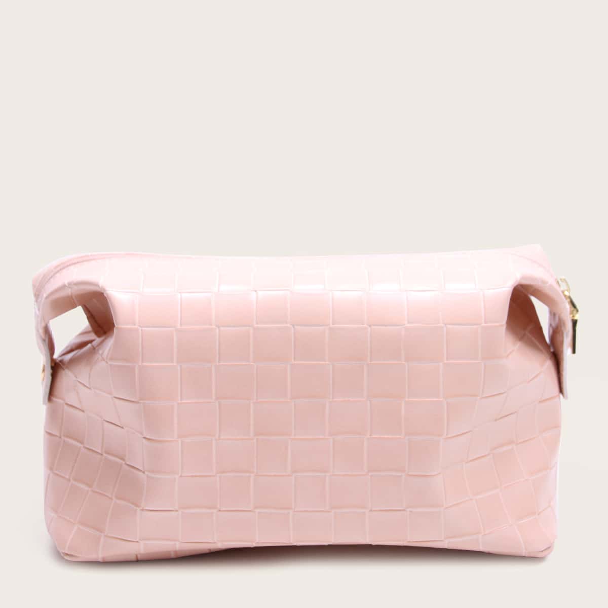 

Woven Pattern Makeup Bag, Pink
