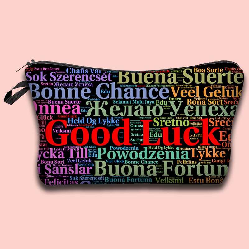 

Letter Graphic Makeup Bag, Multicolor