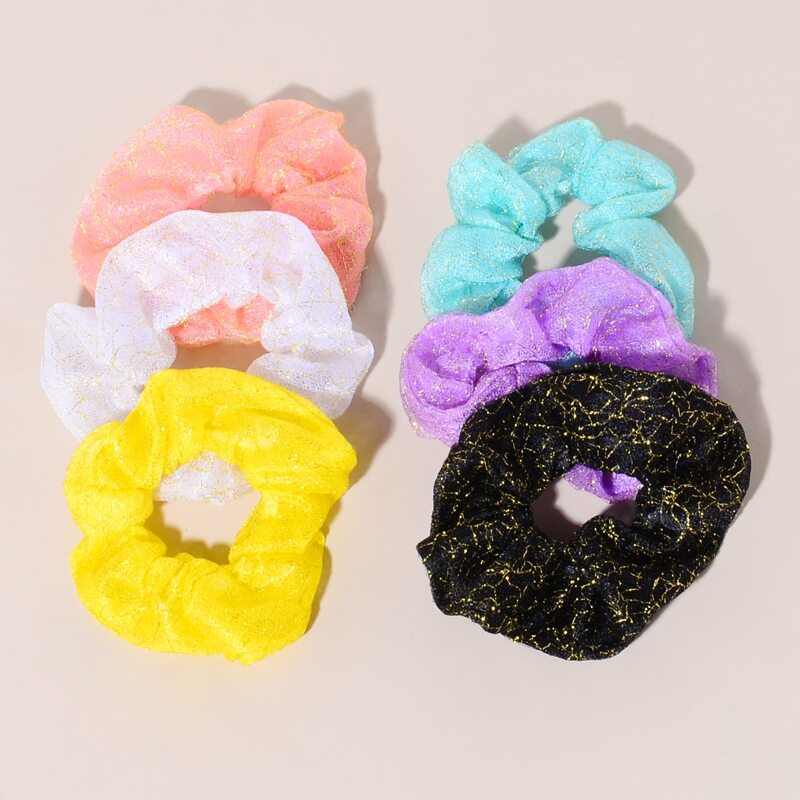 

6pcs Colorful Scrunchie, Multicolor