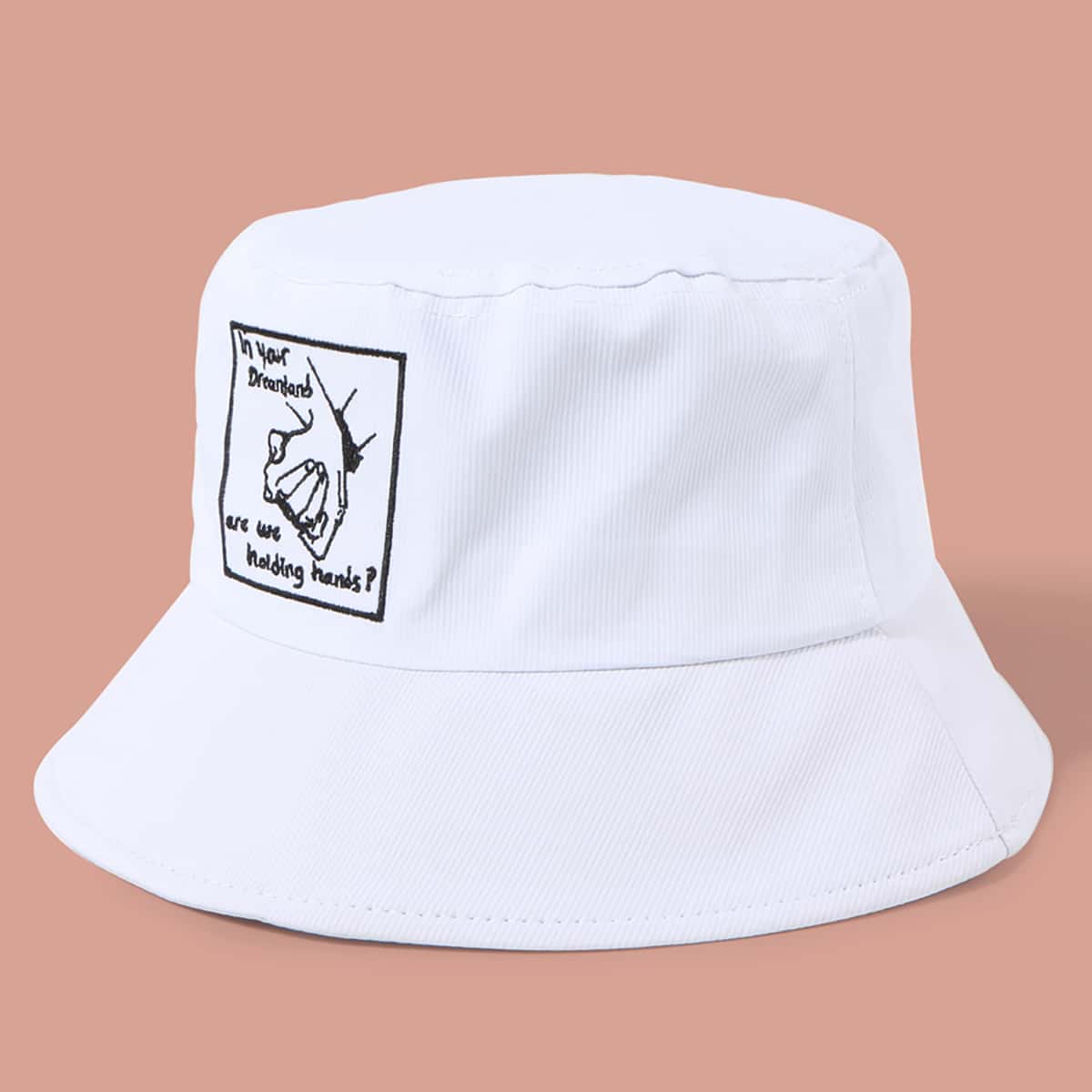 

Hand Graphic Bucket Hat, White