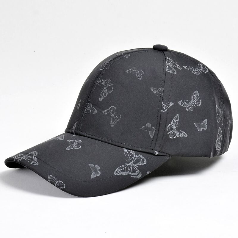 

Butterfly Pattern Baseball Cap, Black