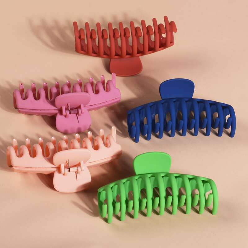 

5pcs Colorful Hair Claw, Multicolor