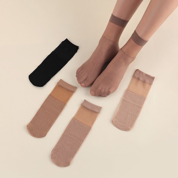 

5pairs Minimalist Crew Socks, Multicolor