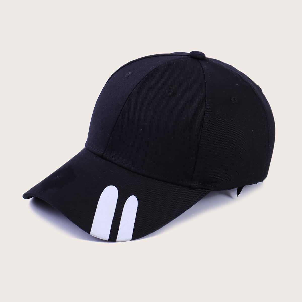 

Guys Striped Baseball Cap, Black