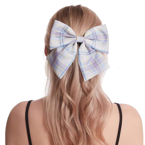 

Plaid Bow Decor Hair Clip, Multicolor