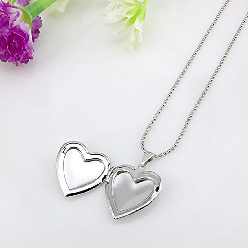 

Heart Pendant Necklace, Silver