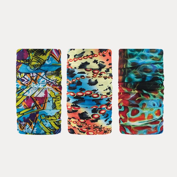 

3pcs Allover Print Infinity Scarf, Multicolor