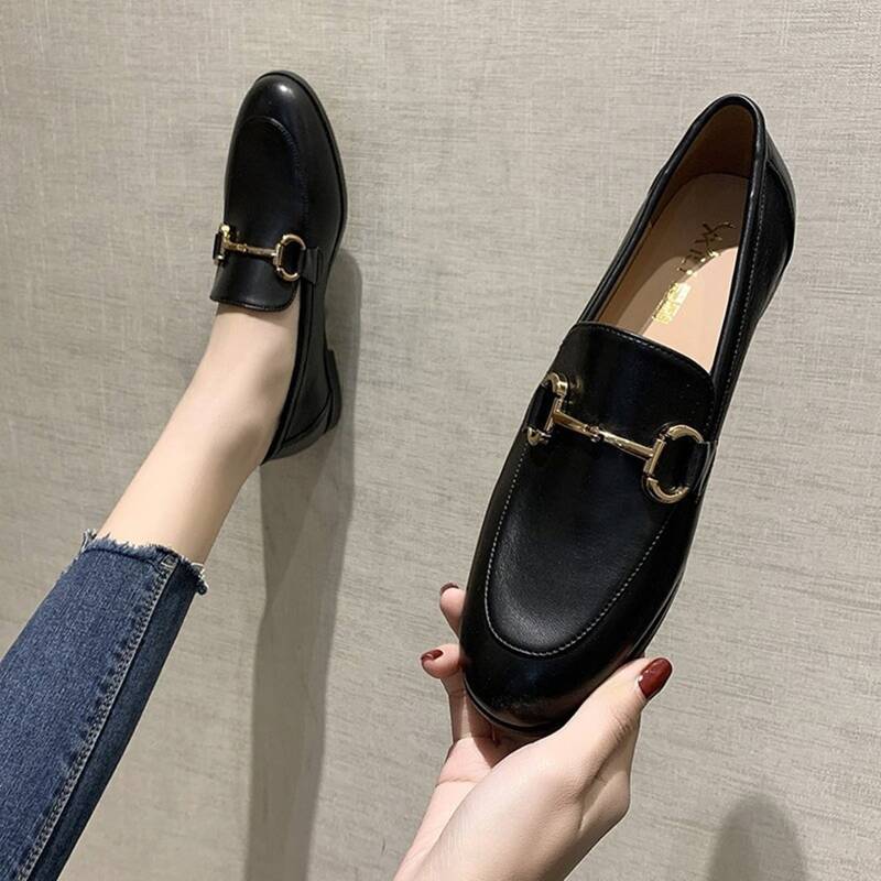

Simple Slip On Loafers, Black
