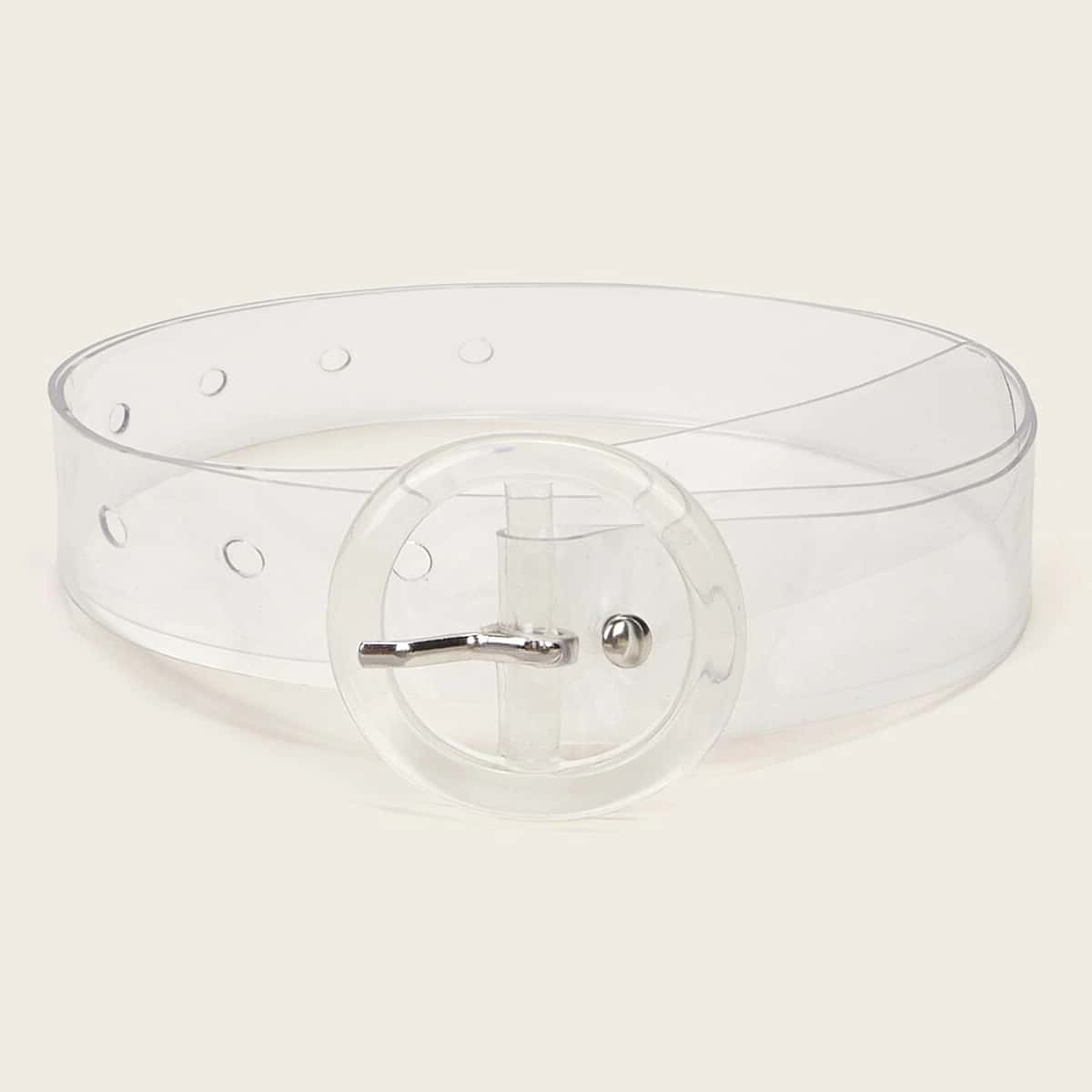 

Round Buckle Clear Belt