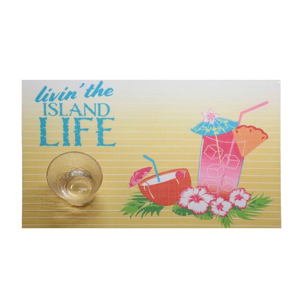 

Juice & Slogan Graphic Placemat, Multicolor