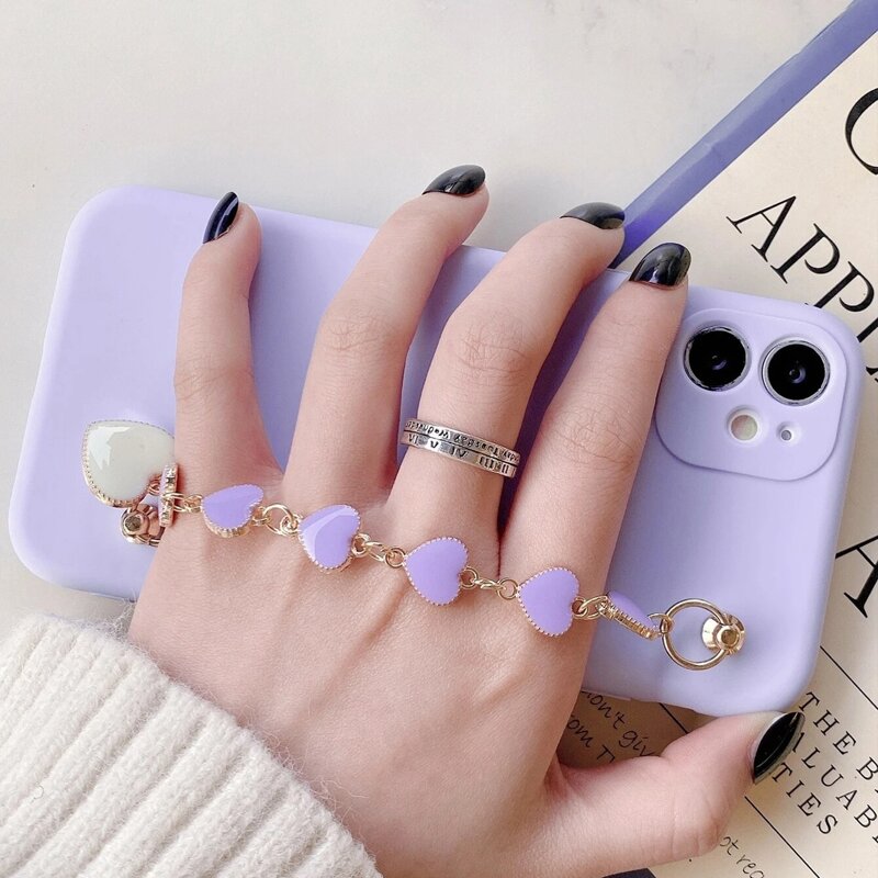 

Heart Chain Phone Case, Purple