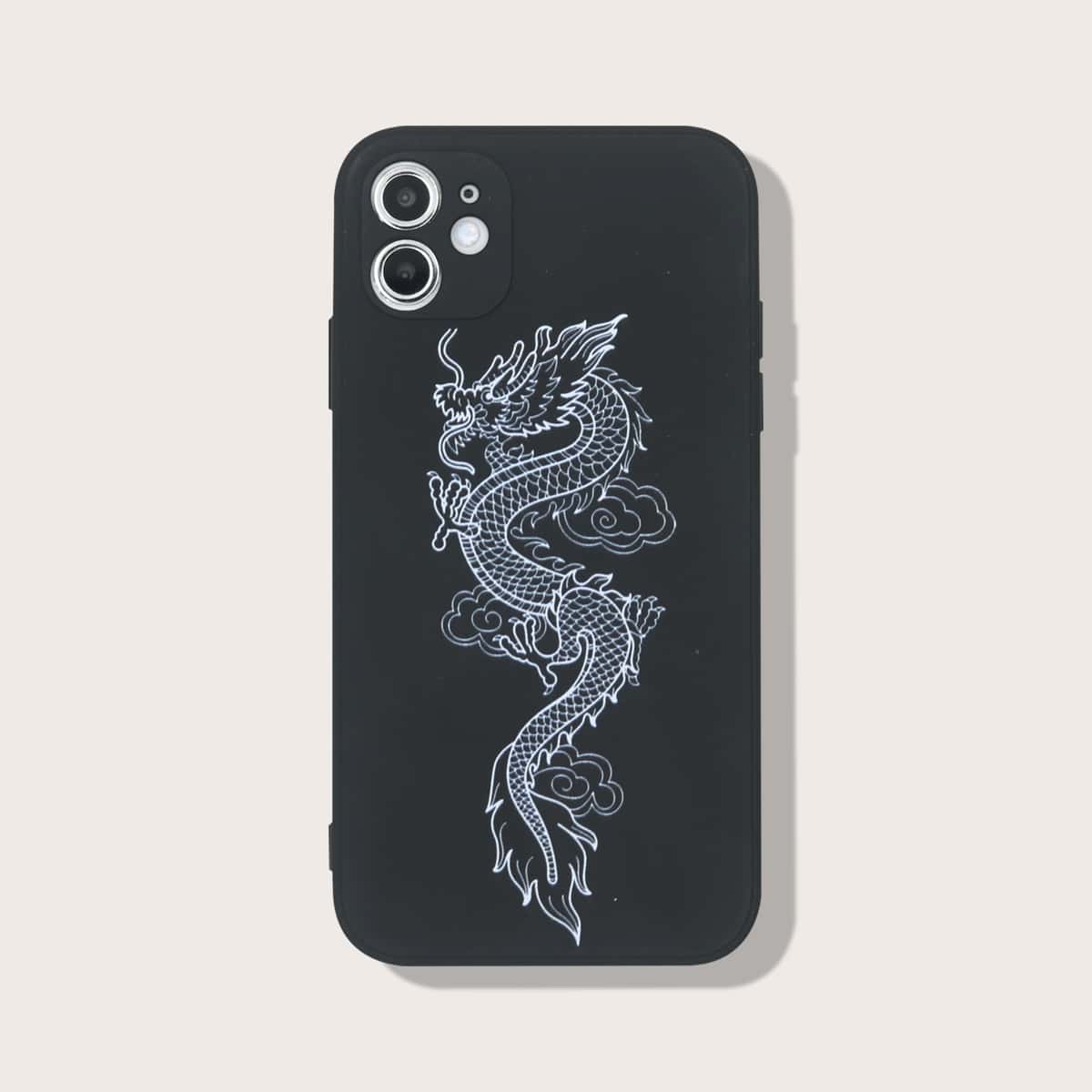 

Dragon Graphic Phone Case, Black