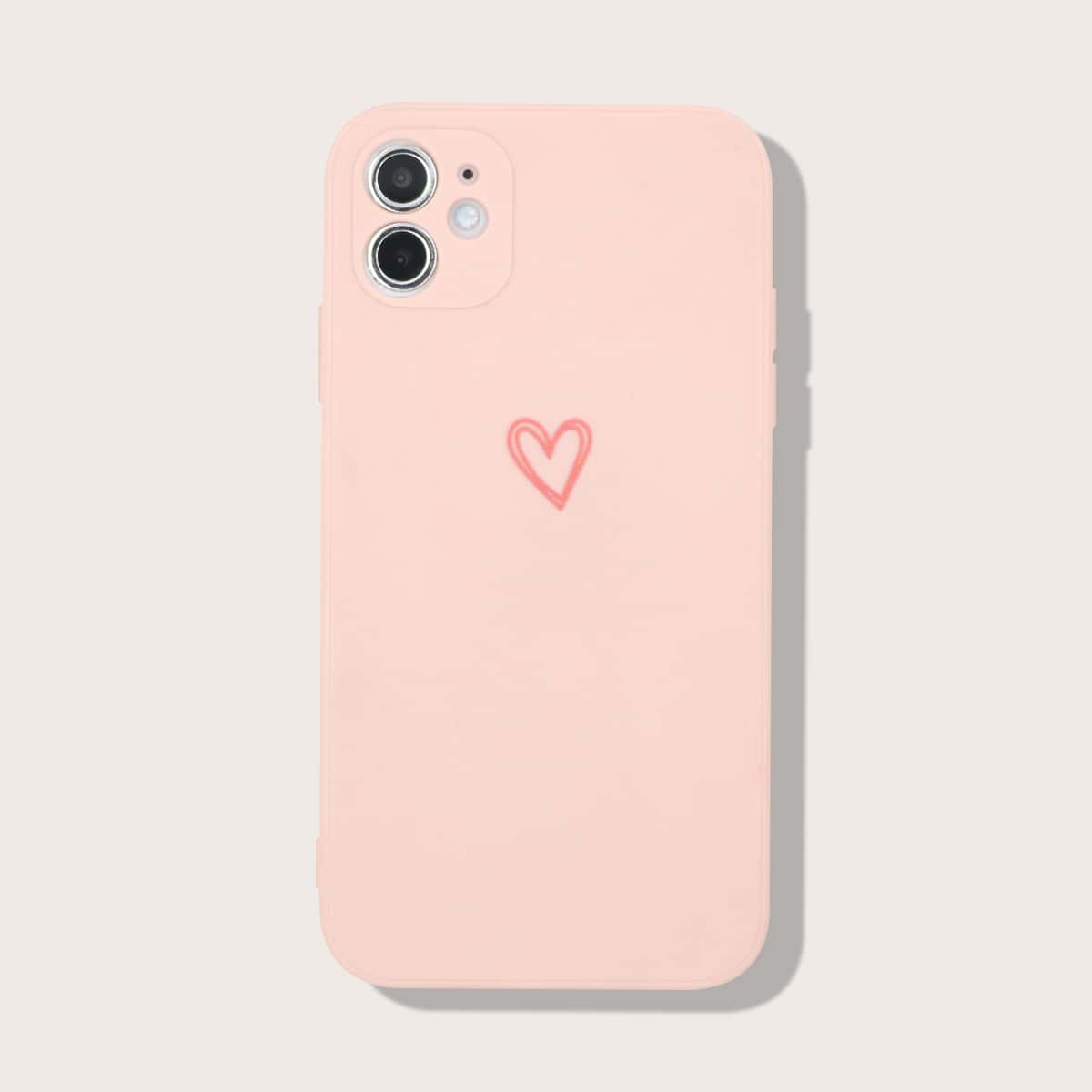 

Heart Pattern Phone Case, Pink