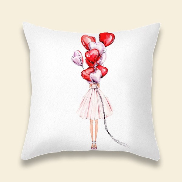 

Figure Graphic Cushion Cover Without Filler, Multicolor