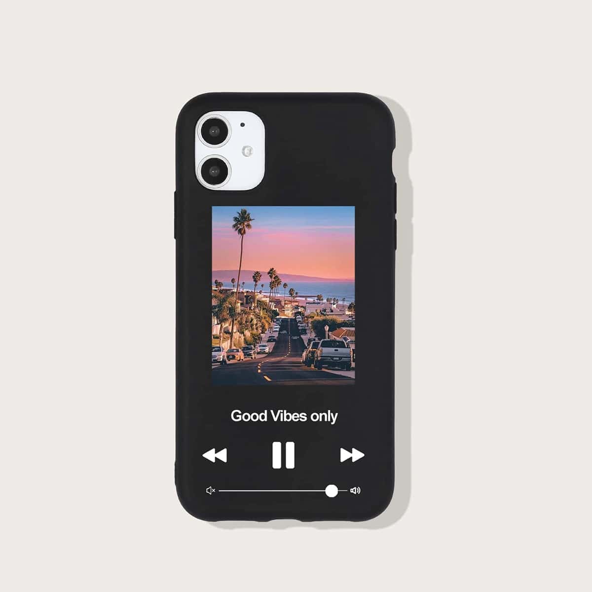 

Landscape Pattern Phone Case, Black
